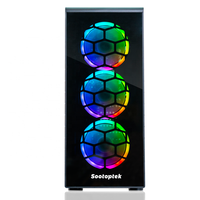 If — boîtier pour ordinateur fixe gamer, tour de Pc avec 6 ventilateurs Rgb, compatible avec carte mère Atx, accessoire neuf à la mode