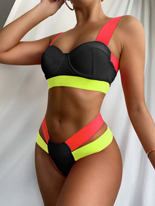 Costumi da bagno ODM, bikini e abbigliamento da spiaggia personalizzati da donna, costumi a vita alta - Product Image 2