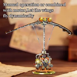 ชุดตัวต่อไคยู K96119-2 แบบจำลองเครื่องบินไบโอนิคสไตล์พังก์ พร้อมไฟส่องสว่างที่ปีก และชุดตัวต่อ 760 ชิ้น - Product Image 3