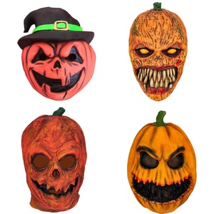 Masques de fête intégraux en latex réaliste pour cosplay, thèmes Halloween, Horreur, Homme <span class=keywords><strong>Citrouille</strong></span>, OVNI, Zombie, Diable - Product Image 2