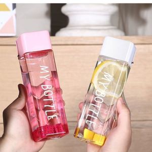 Bottiglia di acqua potabile trasparente su misura all'ingrosso popolare nuova bitta quadrata e bottiglia di acqua di plastica glassata con <span class=keywords><strong>Lope</strong></span> - Product Image 2