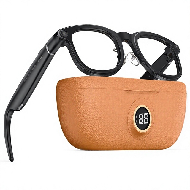 2026 AI Smart Glasses Camera 8MP Action Camera 4K Video Recording 290mAh Charging Case Photochromic Sunglasses EIS Stabilization