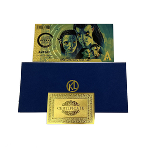 จัดส่งฟรีอวตารของที่ระลึกลาย<span class=keywords><strong>หนัง</strong></span>คลาสสิกธนบัตรพลาสติกฟอยล์ชุบทอง - Product Image 4