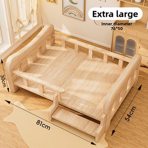 Trending Elevated Washable Solid Wood Eco-Friendly Dog Bed Orthopedic <strong>Pet</strong> <strong>Sofa</strong> for Small Large Dogs Indoor All Seasons Custom - Product Image 6