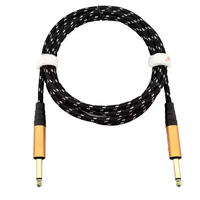 Kabel Gitar Listrik Custom 1/4 Plug Jack Double Shield PVC Jacket 22 AWG OFC Wire untuk Speaker