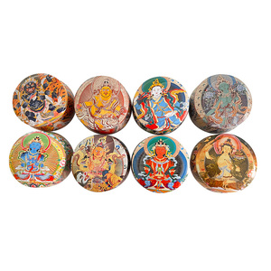 برطمان شمع الصويا معدني دائري فارغ للبيع بالجملة، سعة 4 أونصة و 5 أونصة، بألوان أسود وأبيض وذهبي، علبة صفيح مناسبة للسفر - Product Image 2