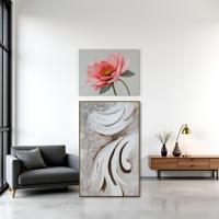 Peinture à l'huile sur toile abstraite de style moderne, thème nature morte, art mural de montagne, imperméable, écologique, fait main, décoration intérieure