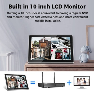 Hiseeu <span class=keywords><strong>Enregistreur</strong></span> vidéo réseau domestique sans fil <span class=keywords><strong>WiFi</strong></span> avec écran tactile de 10 pouces, résolution 1080p, compression vidéo H.265 - Product Image 4
