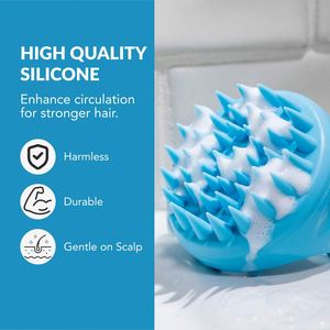 Eco-friendly Fashion Wet Dry Silicone Tooth Shampoo HairBrush Head Massage Scalp Cleaning Bamboo Handle Bath Hair <b>Brush</b> for Home - Product Image 3