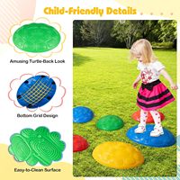Piedras de Equilibrio para Niños, Piedras Antideslizantes para Saltar, Obstáculos para Coordinación, Bloques de Equilibrio para Ejercicio en Interiores/Exteriores