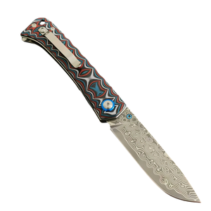 Coltelli Tattici Pieghevoli Personalizzati all'Ingrosso con Lame in Acciaio Damascato per Caccia, Sopravvivenza, Campeggio - Product Image 2