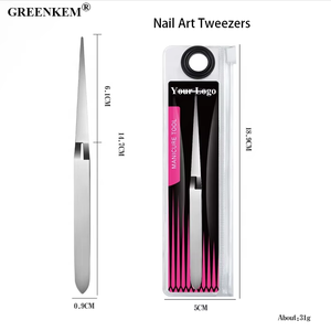 Pinzas Multifuncionales de Acero Inoxidable <span class=keywords><strong>para</strong></span> Decoración de <span class=keywords><strong>Uñas</strong></span>, Modelado de <span class=keywords><strong>Uñas</strong></span> y Extensión de Pestañas, Pinzas de Escultura - Product Image 6