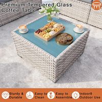 Ensemble de canapé d'angle 3 pièces en rotin avec coussins, structure stable et durable, connectable, pour patio de piscine, idéal pour les rassemblements à la maison et dans le jardin