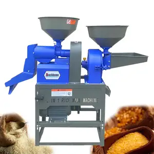 Mesin Backbone pertanian Tiongkok, mesin penggilingan beras otomatis kecil gabungan mesin penggilingan beras mini