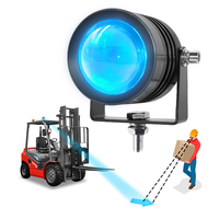 Lampe de sécurité LED étanche IP65 pour chariot élévateur, flèche bleue, 12V, étanche, pour entrepôt, rappel de sécurité piéton, personnalisable OEM