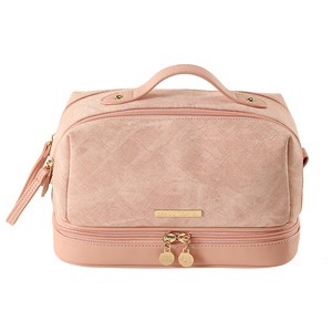 Pink Rectangle <b>Toiletry</b> <b>Bag</b> <b>Large</b> Capacity For Travel And Home Storage Solid Color Makeup Pouch With Zipper Closure - Product Image 4