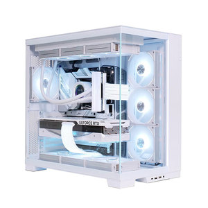 เคสคอมพิวเตอร์ Lian <span class=keywords><strong>Li</strong></span> O11 Dynamic EVO Panoramic Gaming PC แบบกระจกไร้รอยต่อ ไม่มีเสา รองรับเมนบอร์ด ATX Mid Tower แบบสองช่อง - Product Image 2