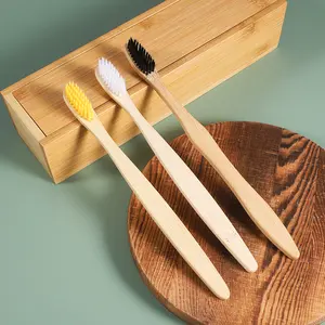 Eco Friendly Travel Hotel Adult Soft Nylon Bristle Natural Organic Bamboo Toothbrush Suppliers with Custom Logo