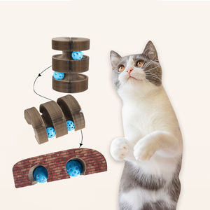 Groothandel Kattenkartonnen Speelgoedbel Nieuwe Moderne Lounge Dubbellaagse Gegolfde Klauwen Orgel Speelgoed Kartonnen Bord Kattenkrabpaal - Product Image 2