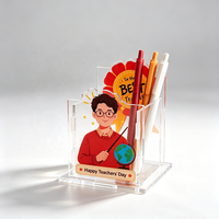 Porte-stylo en acrylique personnalisé à faire soi-même avec impression UV, style dessin animé, organisateur de bureau en acrylique à assembler, puzzle, cadeau promotionnel, logo