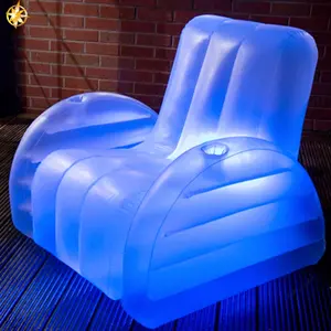 Высококачественный надувной светодиодный Современный дизайн, прозрачный воздушный диван-стул