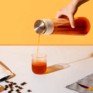 <span class=keywords><strong>Carafe</strong></span> en verre de nouvelle conception, fabriquée en verre borosilicate et filtre en acier inoxydable, pour infusion à froid - Product Image 4