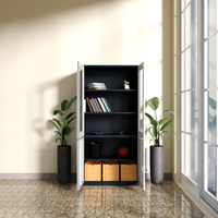 Armoire en acier moderne multi-usages, pour le bureau, le classement, le rangement à domicile, verrouillable, haute, écologique, durable, chambre, salle de sport, école, entrepôt