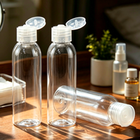 Bouteilles en plastique transparentes à bouchon rabattable, contenants cosmétiques portables de voyage, flacons de rangement rechargeables pour produits de soin de la peau