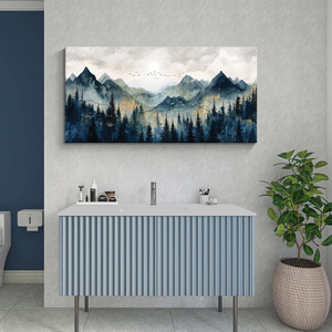 Peinture murale moderne sur toile, art abstrait, <span class=keywords><strong>aquarelle</strong></span>, paysage de montagne, grande décoration murale pour salon, bureau, fresques murales - Product Image 5