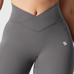 Custom Workout Leggings for Women High Waist Cross Over Flare <strong>Butt</strong> <strong>Lifting</strong> Elastic Gym Yoga Leggings - Product Image 2