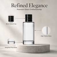 Bouteille diffuseur de parfum en verre cylindrique à fond épais, flacon portable à pression