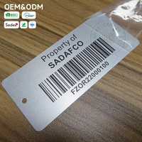 Placa de Identificación Personalizada de Acero Inoxidable Adhesiva, Etiqueta Metálica Delgada para Instrumentos Electrónicos y Marca de Productos