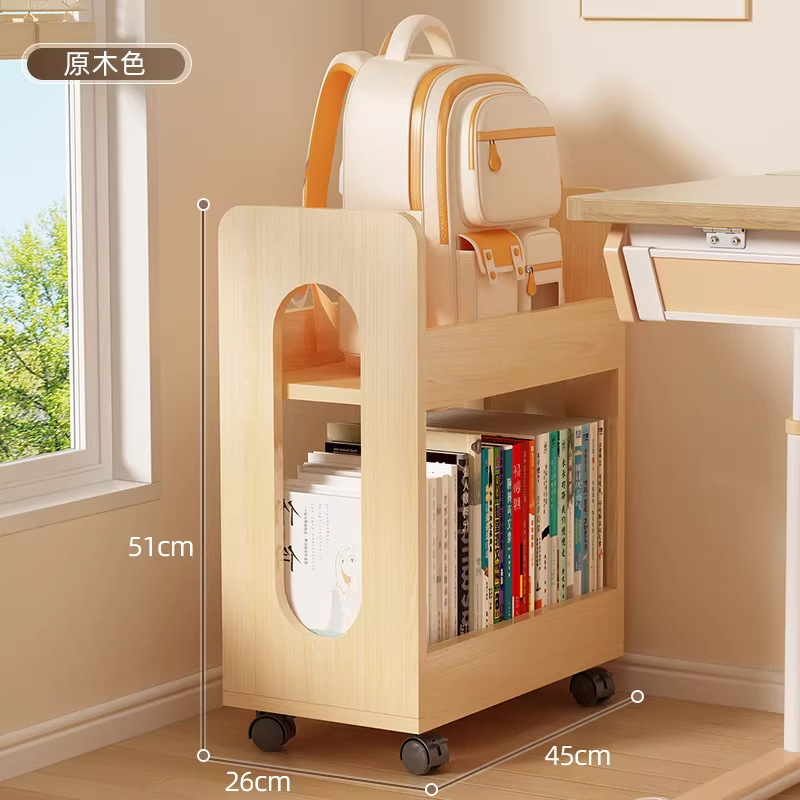 [Kid-Friendly Backpack Rack] 2-Tier Natural Wood Color - 45 Styles