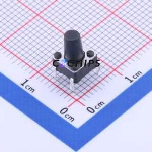 TS669CJ 250gf BXG Tactile Switch Through hole-4P,6x6mm Switch Single Pole Single Throw Round Button 2.5N Through Hole - Product Image 1