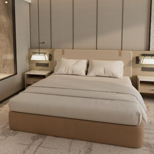 Muebles de Dormitorio Modernos de Madera Maciza para Hotel <span class=keywords><strong>Cinco</strong></span> Estrellas Estilo Panel Personalizados de Fábrica para Sala de Estar y Dormitorio - Product Image 2