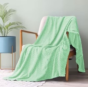 Bindi Em Estoque Cozy Soft Warm Minimalista Cobertor De Flanela De Orelha De Trigo 100% Poliéster Quatro Estações-Escritório Sofá/Dormir/Cama Uso - Product Image 1