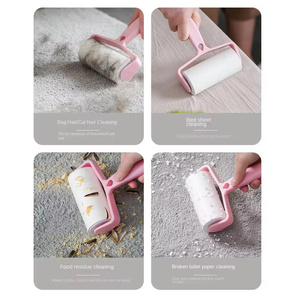 <span class=keywords><strong>Rouleau</strong></span> Adhésif Réutilisable Anti-Poils d'Animaux avec Logo Personnalisé, Rechargeable, pour Vêtements, Canapé et Tapis - Product Image 4