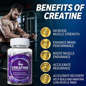 Gummies de créatine monohydrate ODM/OEM saveur mûre avec taurine, vitamines B6 et <span class=keywords><strong>B12</strong></span> pour la croissance musculaire, la force et l'endurance - Product Image 3