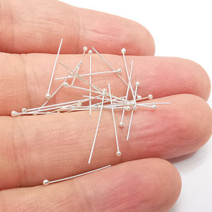 Alfileres de Plata de Ley 925 para Fabricación de Joyería, Suministros para Manualidades, 20mm/25mm/30mm/35mm/40mm/45mm/50mm/60mm de Longitud, 1.5mm 2.0mm - Product Image 6