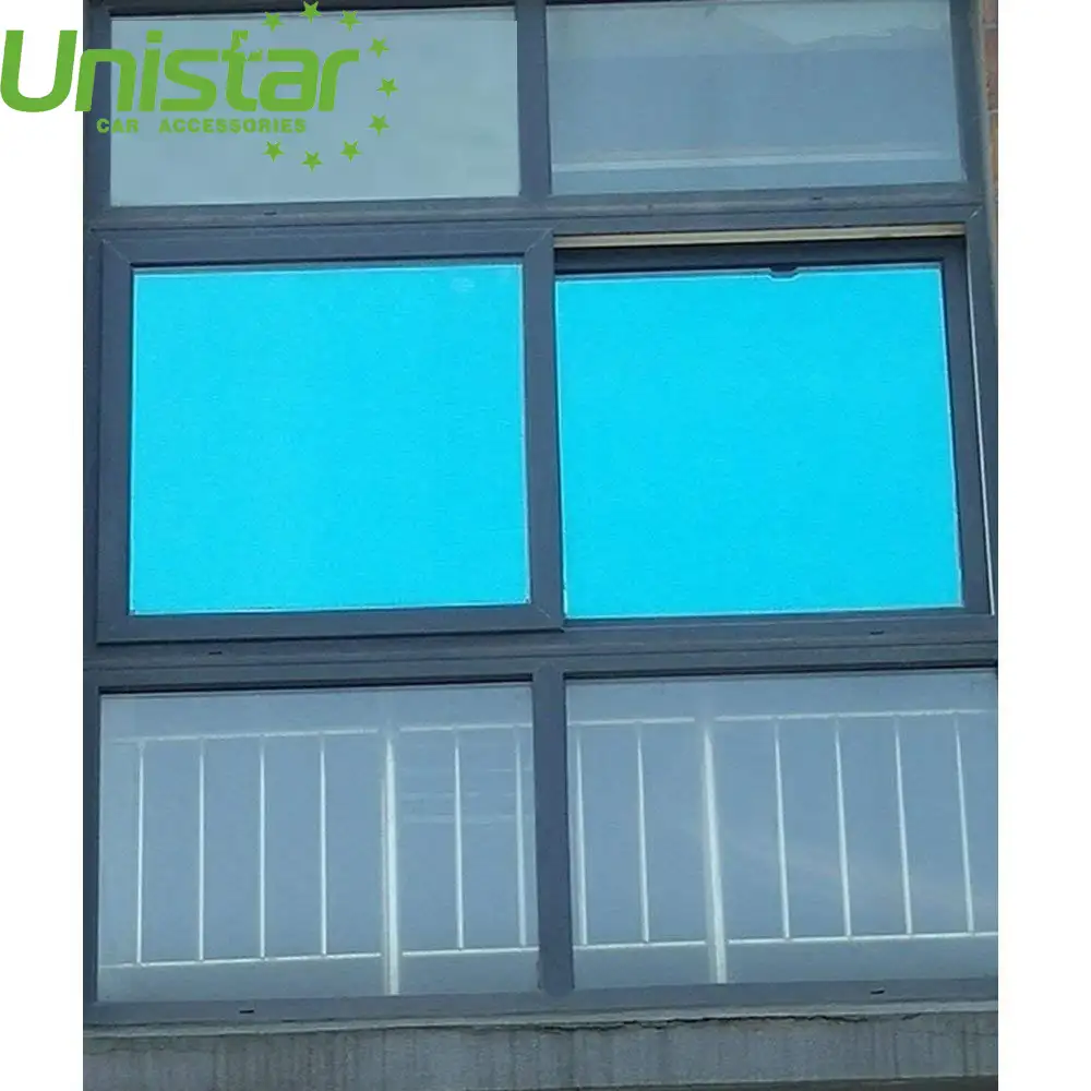 Metálico ventana de la casa de película 60inchx100ft tintado de lunas pegatinas un espejo de la película de control solar de película de vidrio de ventana tint