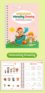 Cuaderno de Caligrafía Reutilizable, <span class=keywords><strong>4</strong></span> Piezas, Cuaderno Mágico para Practicar Inglés, Cuaderno de Caligrafía, Cuaderno de Impresión para Niños - Product Image 5