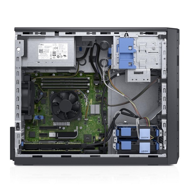 Dells PowerEdge T30 Tower Server with 4-Bay Xeon E3-1225V5 3.4Ghz 4Core 4GB ECC 1TB SATA & DVD RW