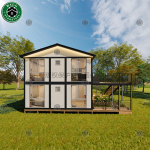 Villa Prefabricada de Acero Ligero de Dos Pisos, Moderna y de Lujo, Completamente Amueblada, Casa de Vacaciones con Gran Terraza y Barandilla de Vidrio - Product Image 5