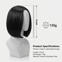 Perruque droite en fibre haute température résistante à la chaleur, avec filet en maille rose ajustable, effet naturel de la ligne des cheveux, pour femmes noires, densité 130%-150%