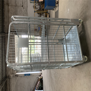 Thiết kế mới di động di động giá thấp cứng nhắc hậu cần dây lưới CuộN giỏ hàng cho kho - Product Image 4