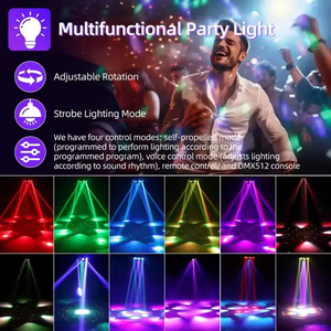 Testa Mobile <span class=keywords><strong>a</strong></span> 6 Bracci Bee Eye Luce da Palco <span class=keywords><strong>a</strong></span> <span class=keywords><strong>LED</strong></span> DMX Strobo da Discoteca 150W RGBW Fascio Laser Remoto per Feste Matrimoni e Parchi <span class=keywords><strong>a</strong></span> Tema - Product Image 3