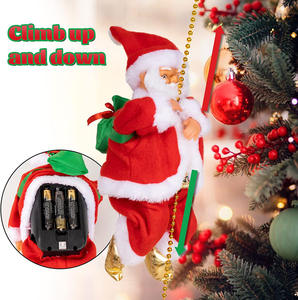 बच्चों के उपहार इलेक्ट्रिक क्रिसमस सांता क्लॉज़ संगीत चढ़ाई रस्सी क्रिसमस की सजावट के लिए सांता क्लॉज़ चढ़ाई - Product Image 2