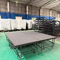 Scène Mobile Modulaire Pliante Portable pour Mariages en Extérieur, Hôtels, Location, Structures de Scène – Matériau en Acier Robuste Anti-Rouille