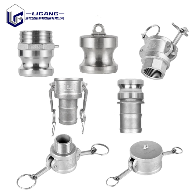 Stainless Steel Quick Plug Hose Connector a B C D  E F DC DP Type Camlock Fitting Union Linker Adapter for Industrial Fitting