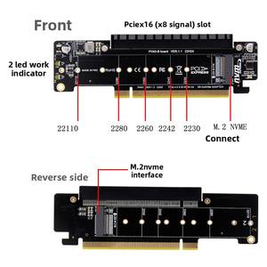 Scheda adattatore di espansione Modulare per PC PCIE4.0 per scheda 8 + 4 + 4Hyper Ultra Quad VROC <span class=keywords><strong>M</strong></span>.2 NVMe - Product Image 3